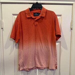 American Living Men's Gradient Polo Shirt - Orange and White
